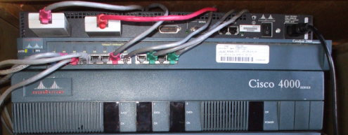 Cisco 2514 router, Cisco 2912 Catalyst switch, and Cisco 4500 router
