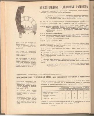 International calling instructions in 1970 Leningrad telephone directory.
