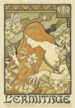 An Art Nouveau poster: L'Ermitage, revue illustree.