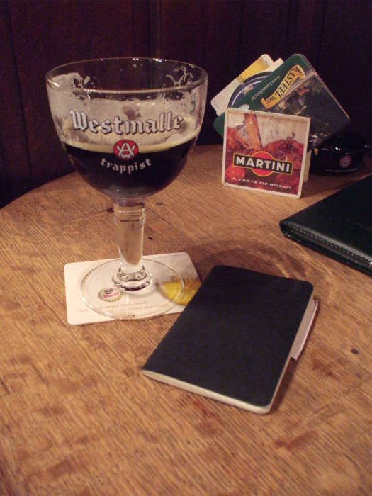 Westmalle Trappist beer at the Au Bon Vieux Temps cafe in Brussels.