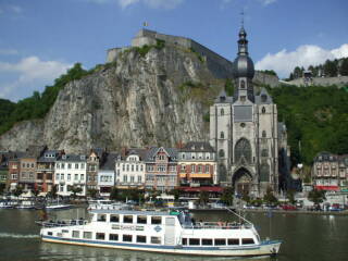 The river and cliffs at Dinant.