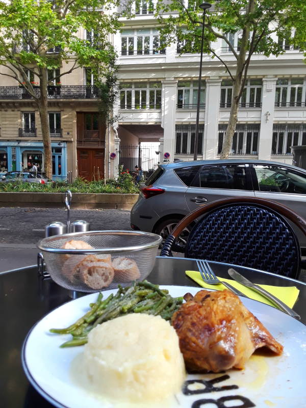 Dinner near Boulevard de Rochechouart.