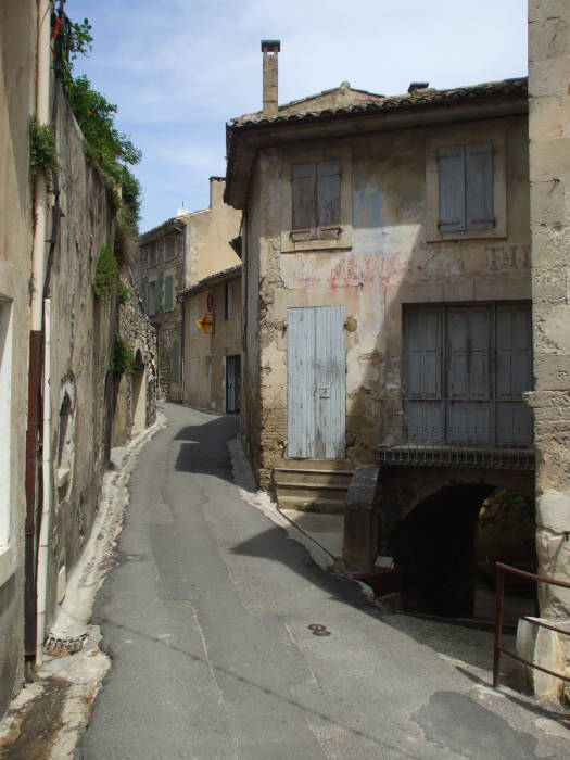 Narrow streets in the village of Ménerbes.
