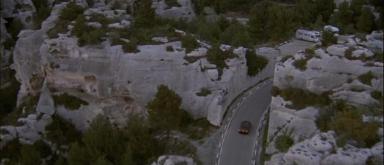 Narrow roads twist through the rocky terrain at Les Baux-de-Provence.