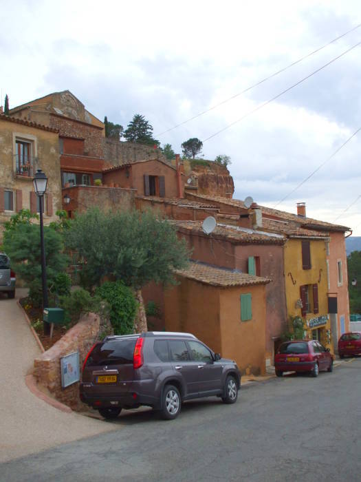 Ochre colored buildings in Roussillon.