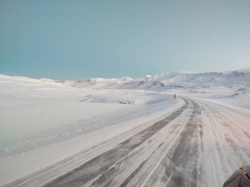 Crossing the pass from Egilsstaðir to Seyðisfjörður