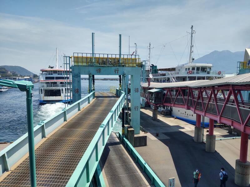 Ferry terminal in Kagoshima city.
