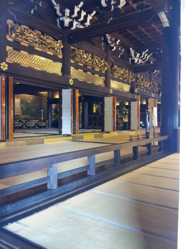 Interior of Goeidō or Founder's Hall at Higashi Hongan-ji