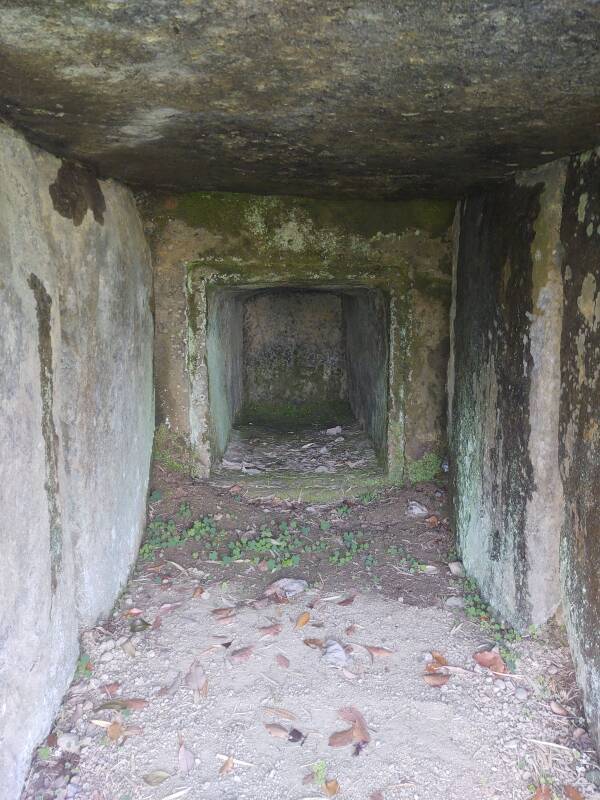Interior of the Furumiya megalithic tomb.