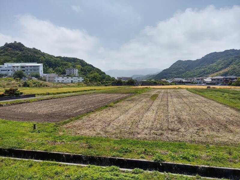 Farm fields near the Kanzaki Hachiman Shrine.