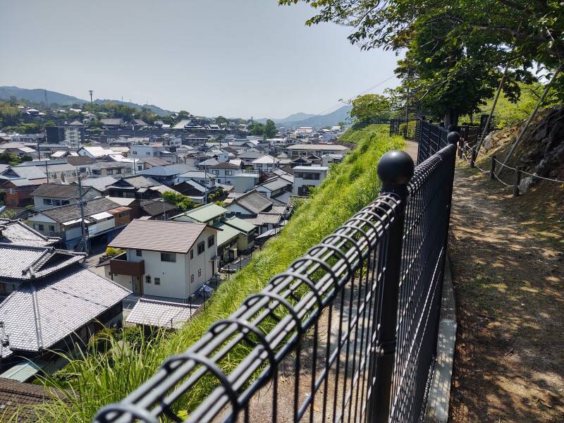 Looking out over a residential area of Usuki.