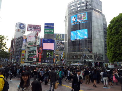 Shibuya Crossing in Tōkyō.