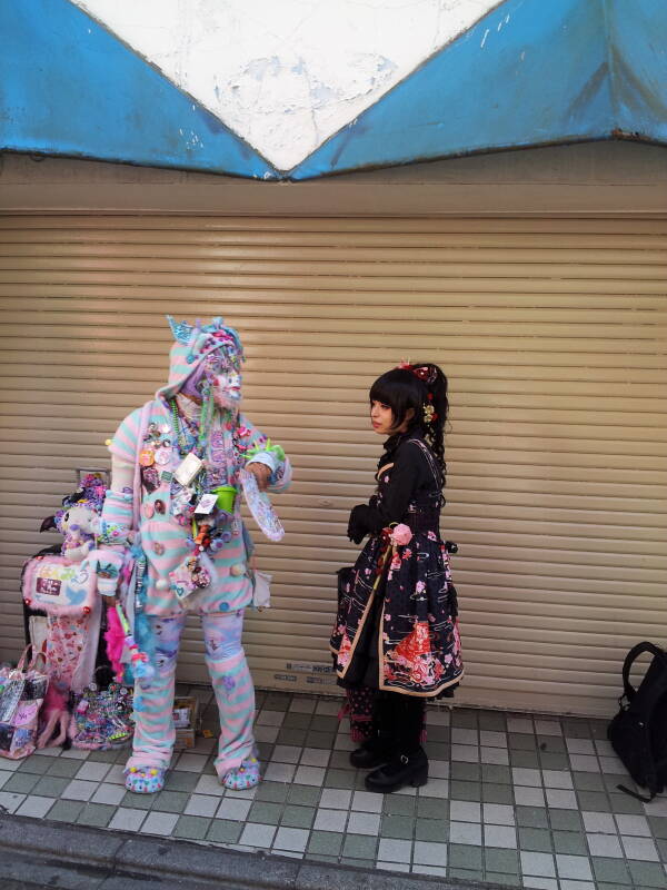Decora and Goth Lolita style on Takeshita-dori in Harajuku.