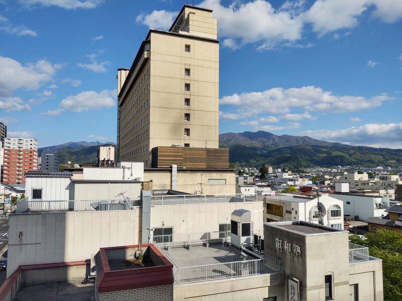 View from my room in the APA Hotel in Yamagata.