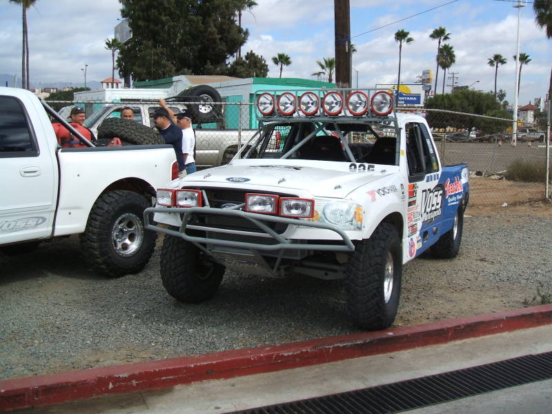 Exterior of Baja 1000 off-road race truck.