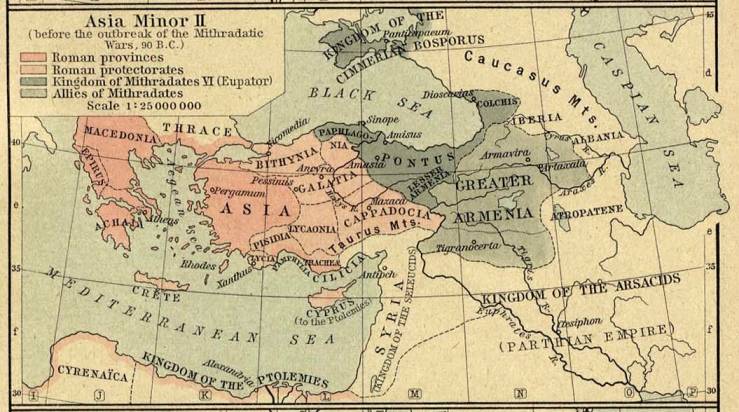 Map of Asia Minor