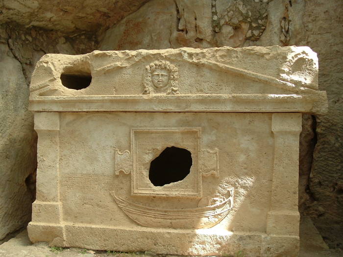 Ancient sarcophagus at Olympos.