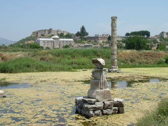Ruins of the Temple of Artemis at Ephesus, one of the Seven Wonders of the Ancient World.