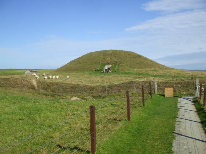 Maeshowe chambered cairn and passage tomb.