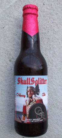 Bottle of Skullsplitter Orkney Ale.