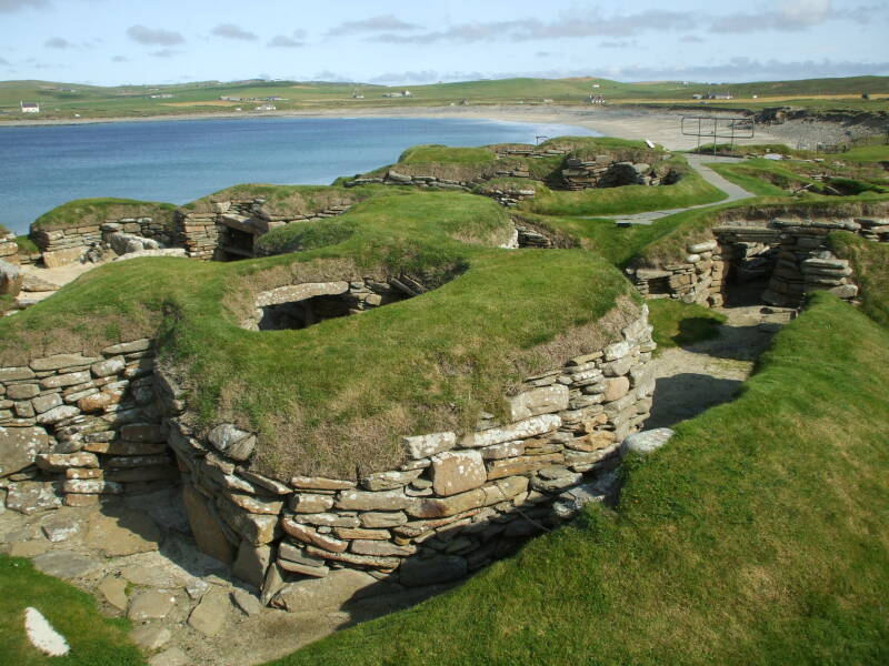 Skara Brae Neolithic settlement from 3100-2500 BC on the Mainland of Orkney.