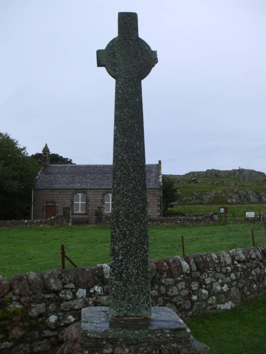 Carved Celtic cross on Iona.