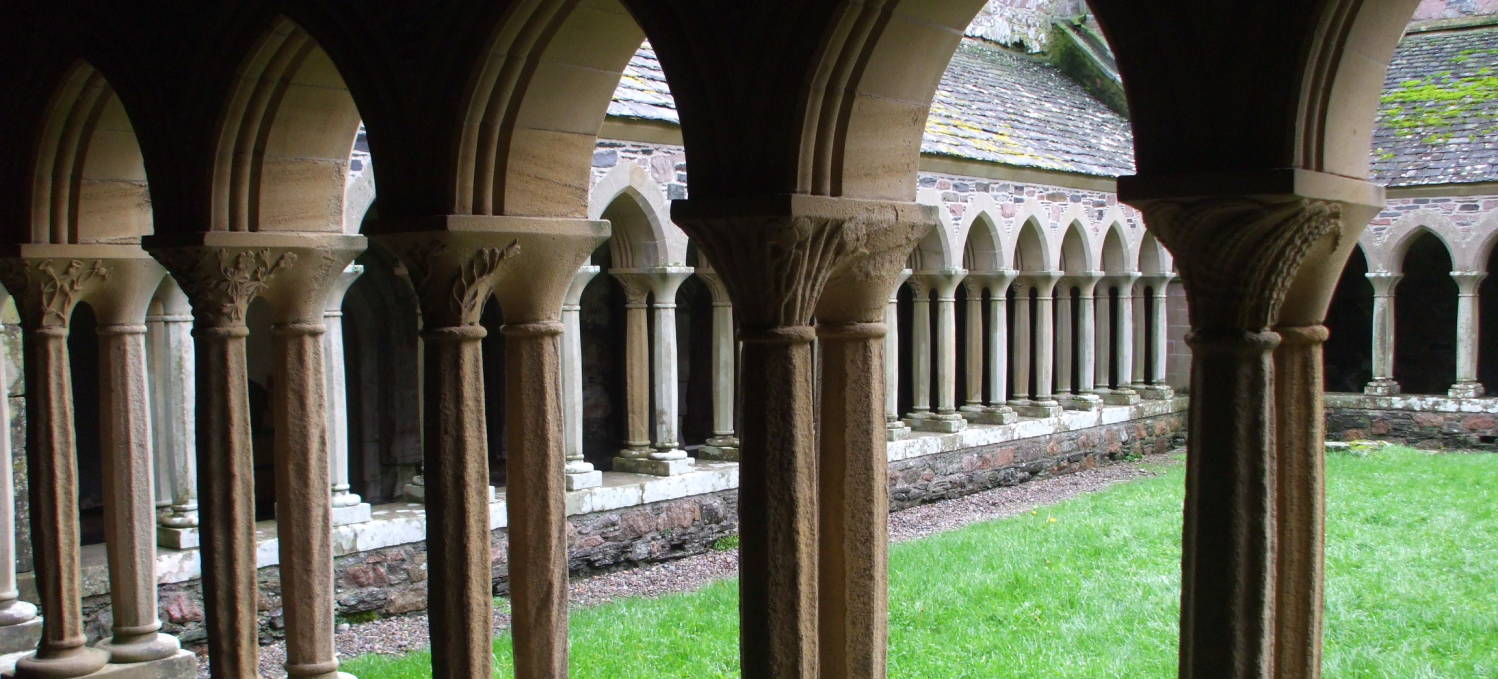 Cloisters at the Iona Abbey.