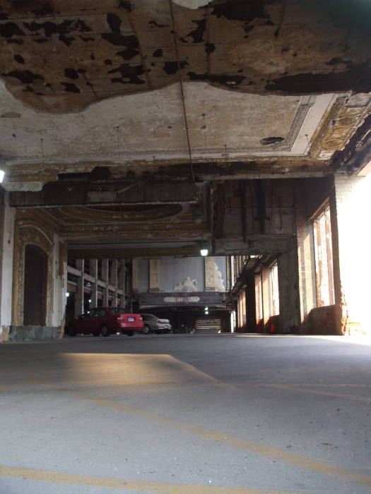 Michigan Building in downtown Detroit, former theatre converted to a parking garage.