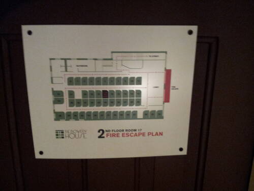 Floor plan of the Bowery House.