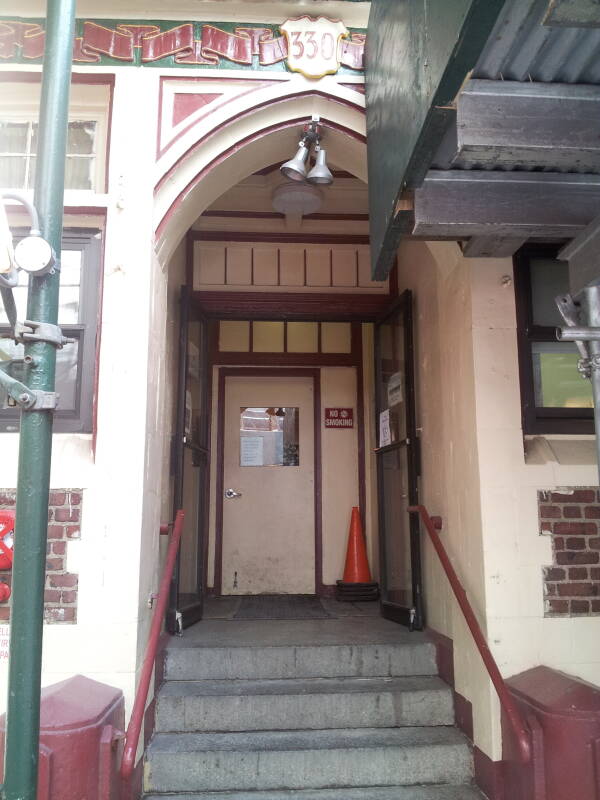 Entryway of Hotel Barbour at 330 West 36th Street near Ninth Avenue.