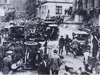 Aftermath of the Wall Street Bombing on September 16, 1920, in Manhattan.
