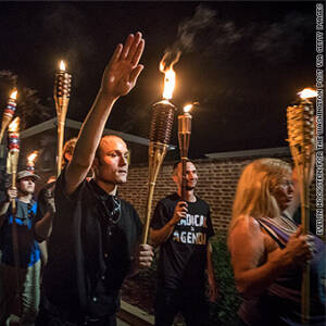 Neo-Confederates making Nazi salutes.