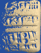 cuneiform tablet, 3-D scan