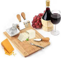 Wine and cheese board set