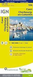 IGN Map 106 - Caen Cherbourg-en-Cotentin