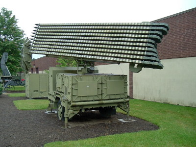 Waveguide and slot microwave radar antenna.