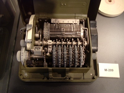 Hagelin M-209 cryptographic device, used by the U.S. military in World War II.