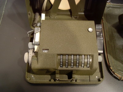Hagelin M-209 cryptographic device, used by the U.S. military in World War II.