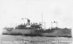 USS Chaumont departing Manila Bay 19 October 1937, carrying U.S. Marines to China before World War II began.