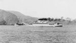 USS Chaumont underway along the Far East Pacific coast in the 1930s, just before World War II began.