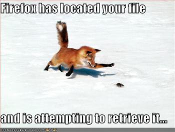 Firefox has located your file and is attempting to retrieve it.