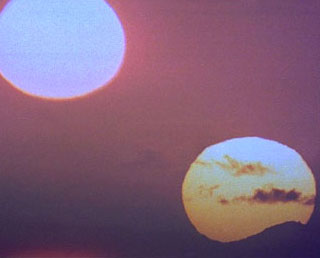 Typical English sunset, two suns over Tatooine.