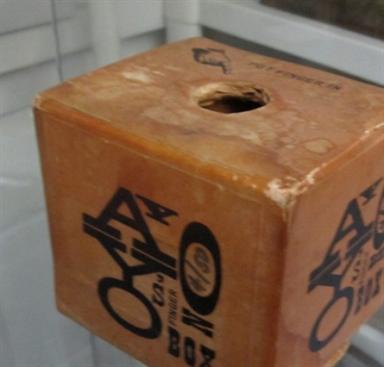 A waxed finger box for use at sea.