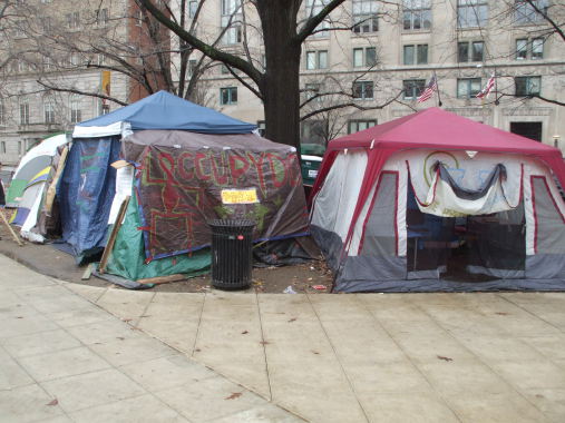 Occupy Washington D.C. protesters in January, 2012.