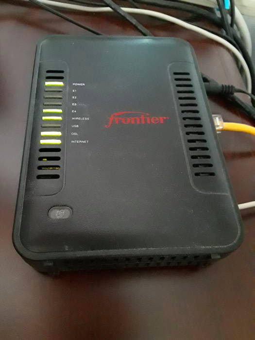 Frontier Communications DSL router.