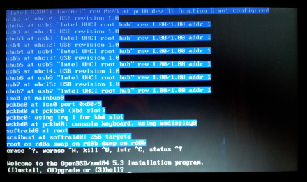 OpenBSD is installing itself onto the third partition.