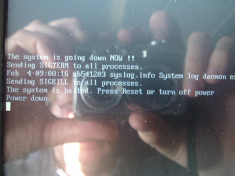 Epic fail: Crash dump screen, Linux shutdown sequence, Airbus 330 seatback entertainment system.