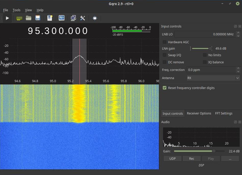 Adjusting the gain on an SDR
