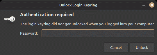 LightDM window asking for the passphrase to an SSH private key.