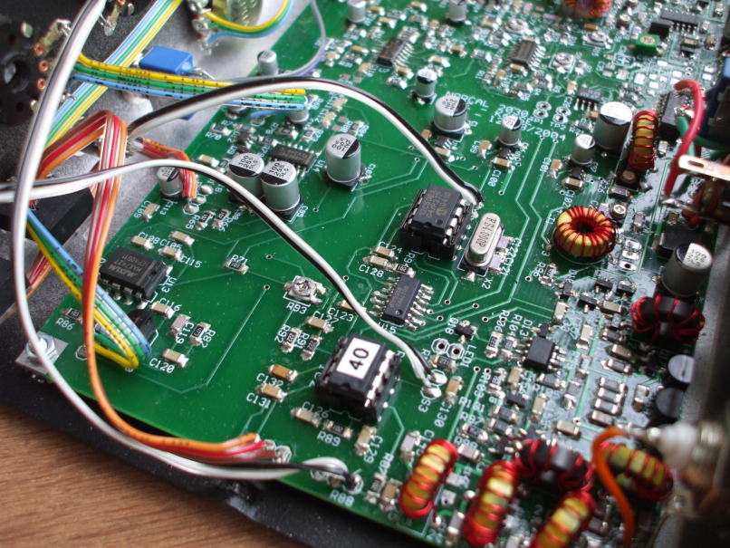 SCAF or switched-capacitor audio filter, inside an HF QRP transceiver.